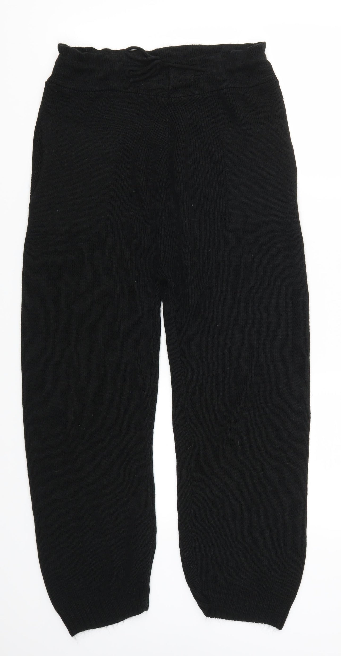 Womens UK Size M Preworn Regular Fit  Black Trousers