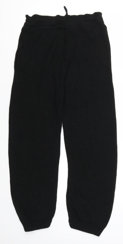 Womens UK Size M Preworn Regular Fit  Black Trousers