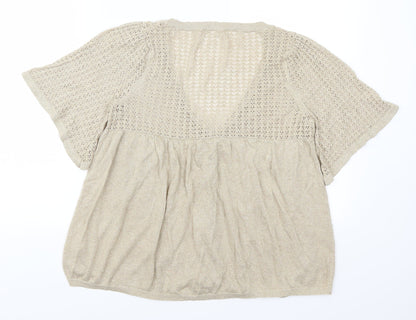 Evans Womens Gold   Cardigan Jumper Size 16