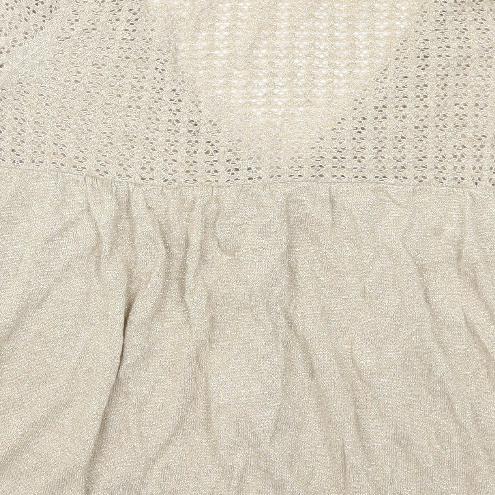 Evans Womens Gold   Cardigan Jumper Size 16