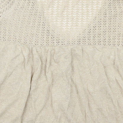 Evans Womens Gold   Cardigan Jumper Size 16