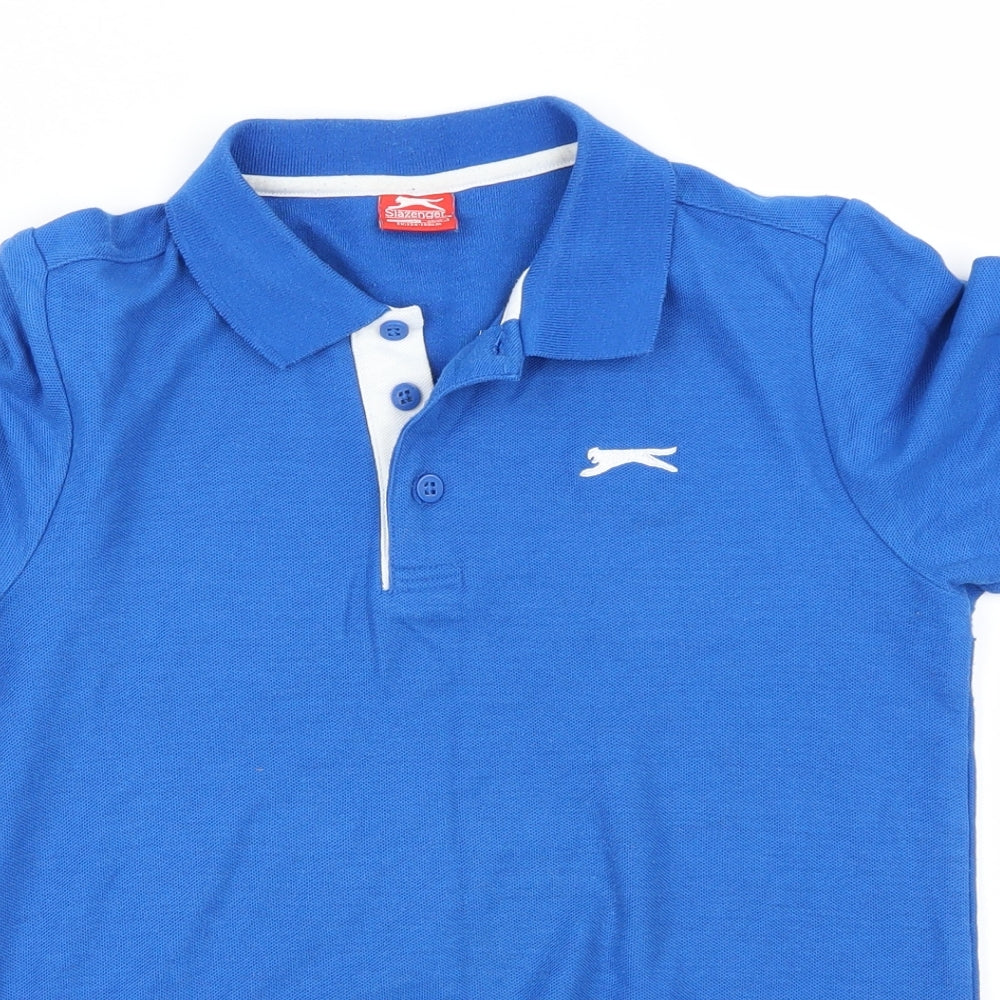 Slazenger Boys Blue   Basic Polo Size 9-10 Years