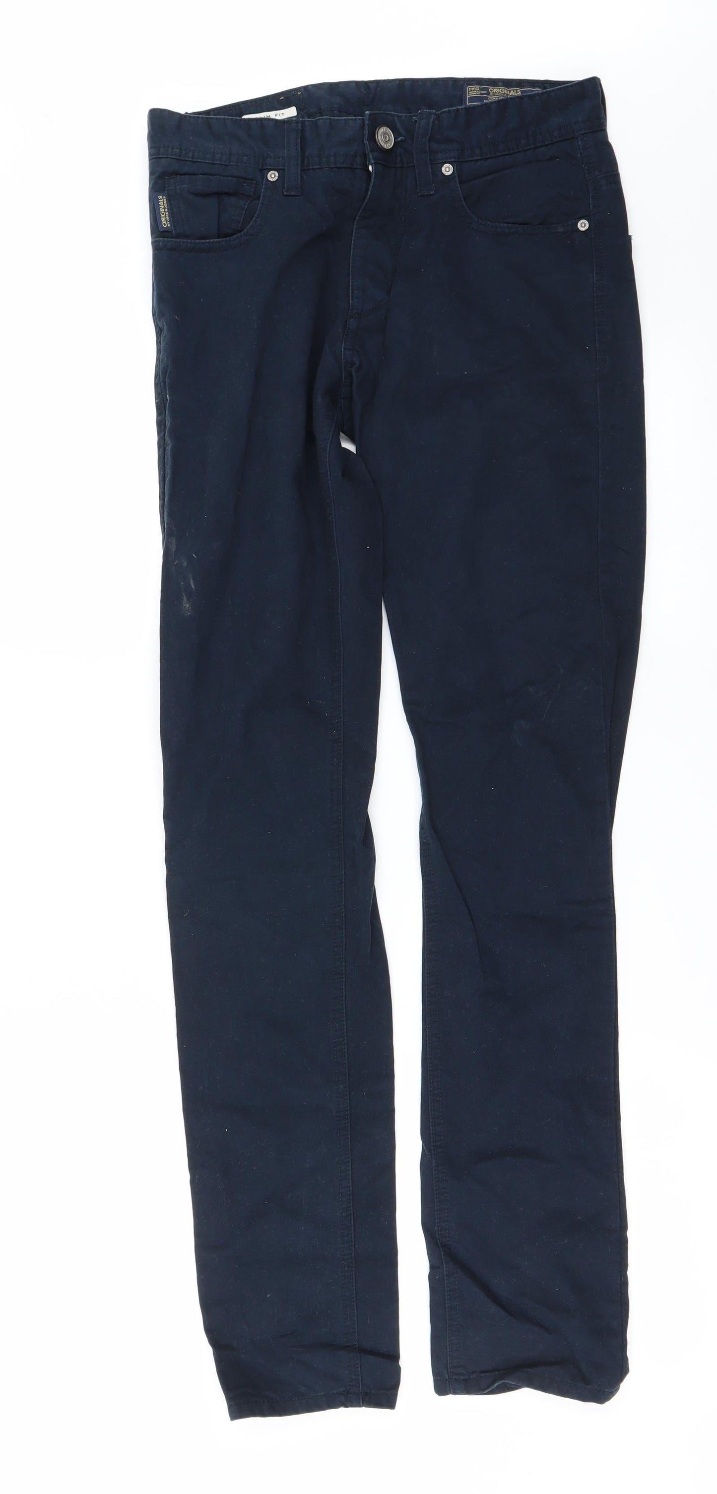Mens UK Size 28 in Preworn Regular Fit Straight Blue Jeans