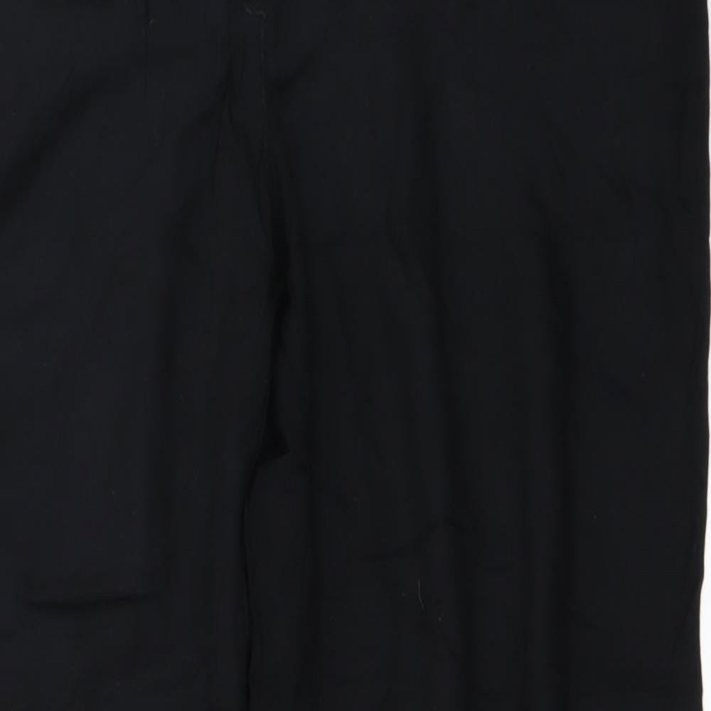 Womens UK Size 12 Preworn Regular Fit  Black Trousers