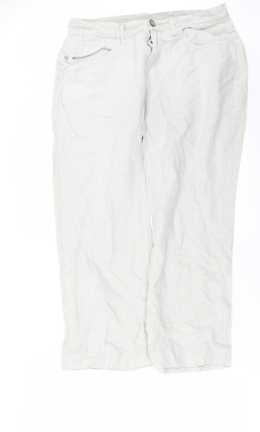 Indigo  Womens Grey   Trousers  Size 14 L24 in