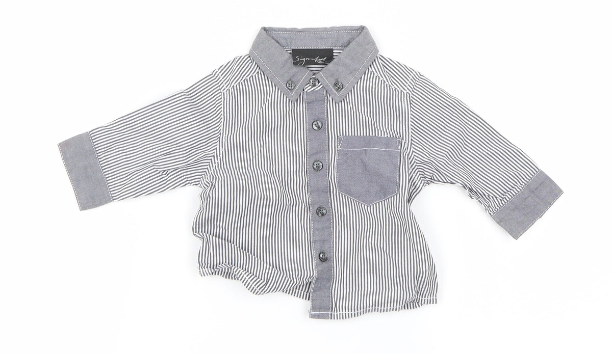 Next Baby Grey   Basic Button-Up Size 3-6 Months