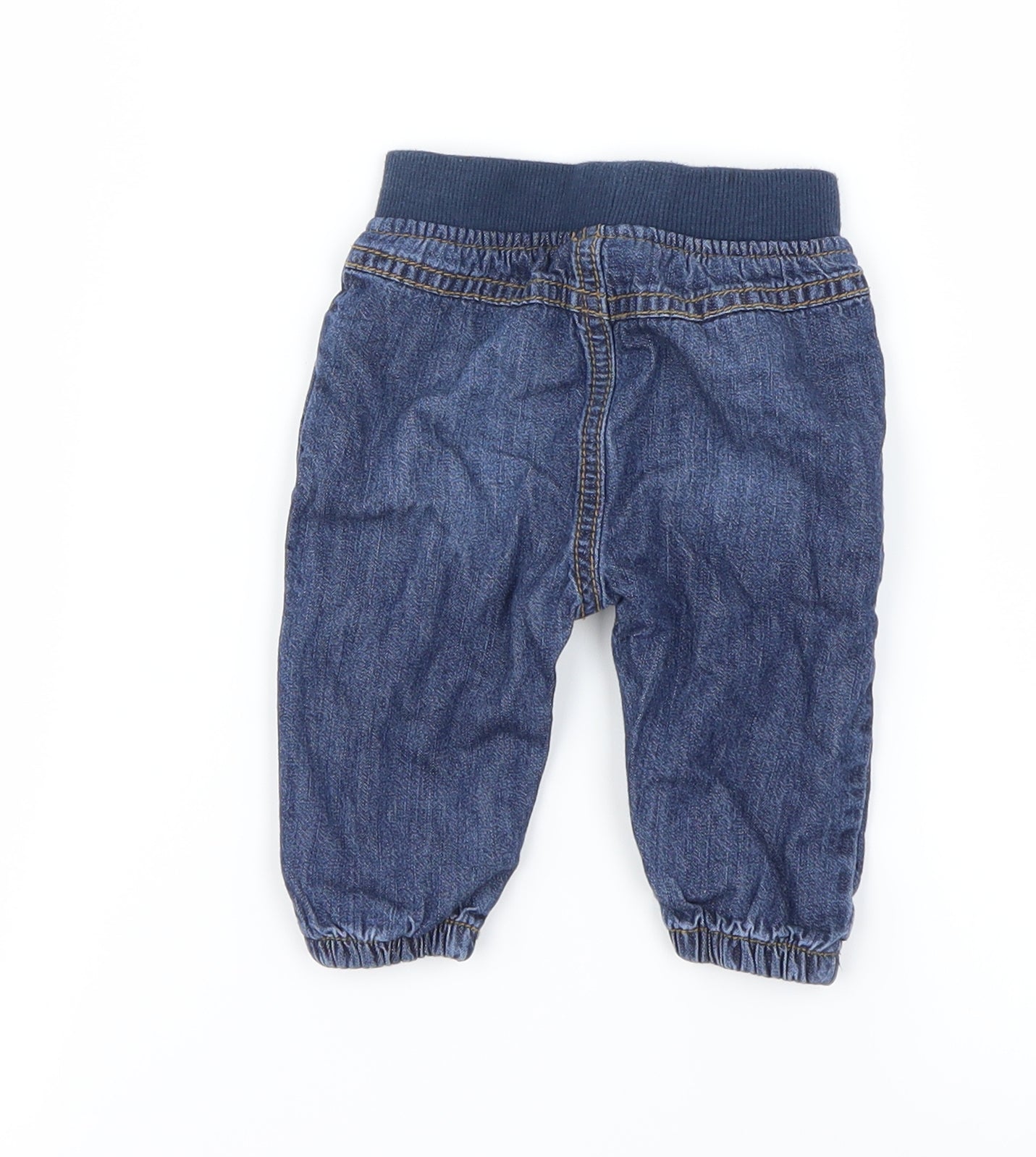 F&F Boys Blue   Cargo Trousers Size 3-6 Months