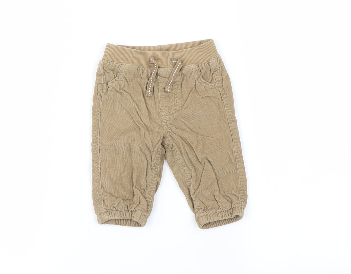 F&F Boys Beige   Cargo Trousers Size 0-3 Months