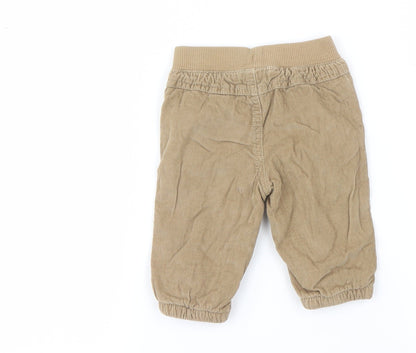 F&F Boys Beige   Cargo Trousers Size 0-3 Months
