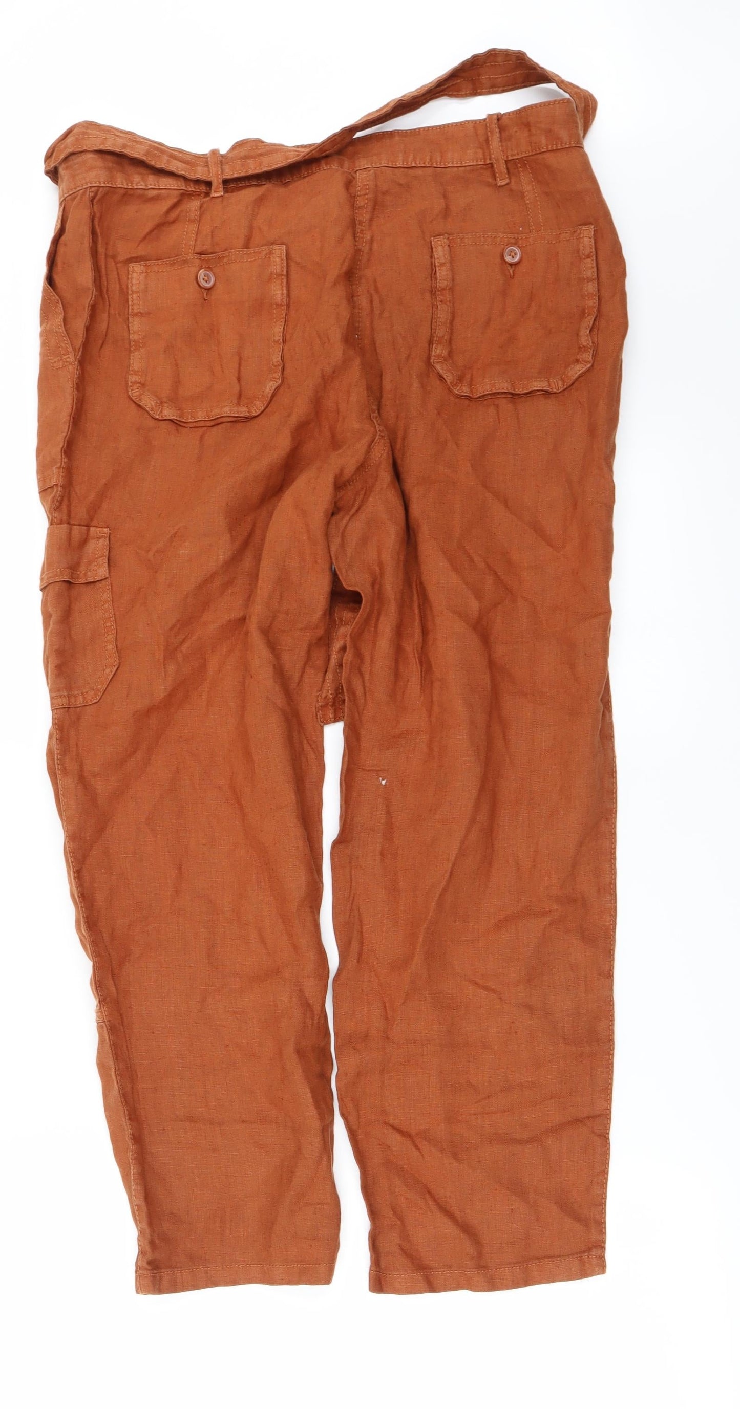 Womens UK Size 14 Marks and Spencer Regular Fit  Brown Trousers