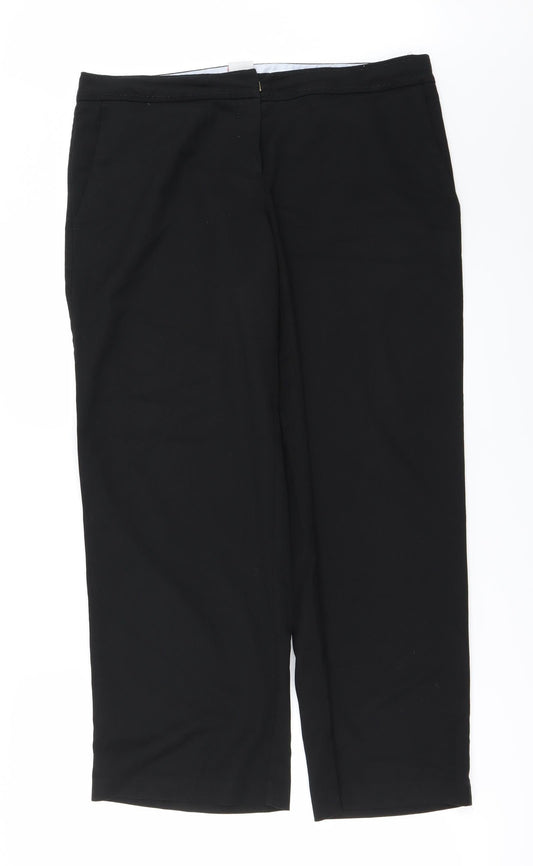 Womens UK Size 34 in NEXT Regular Fit  Black Trousers