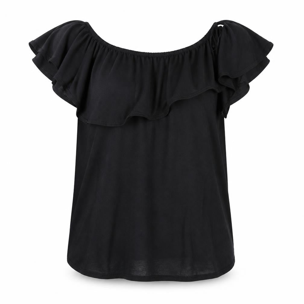 Womens UK Size XL H&M Black Basic Blouse