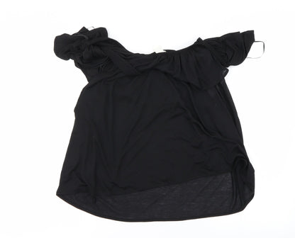 Womens UK Size XL H&M Black Basic Blouse