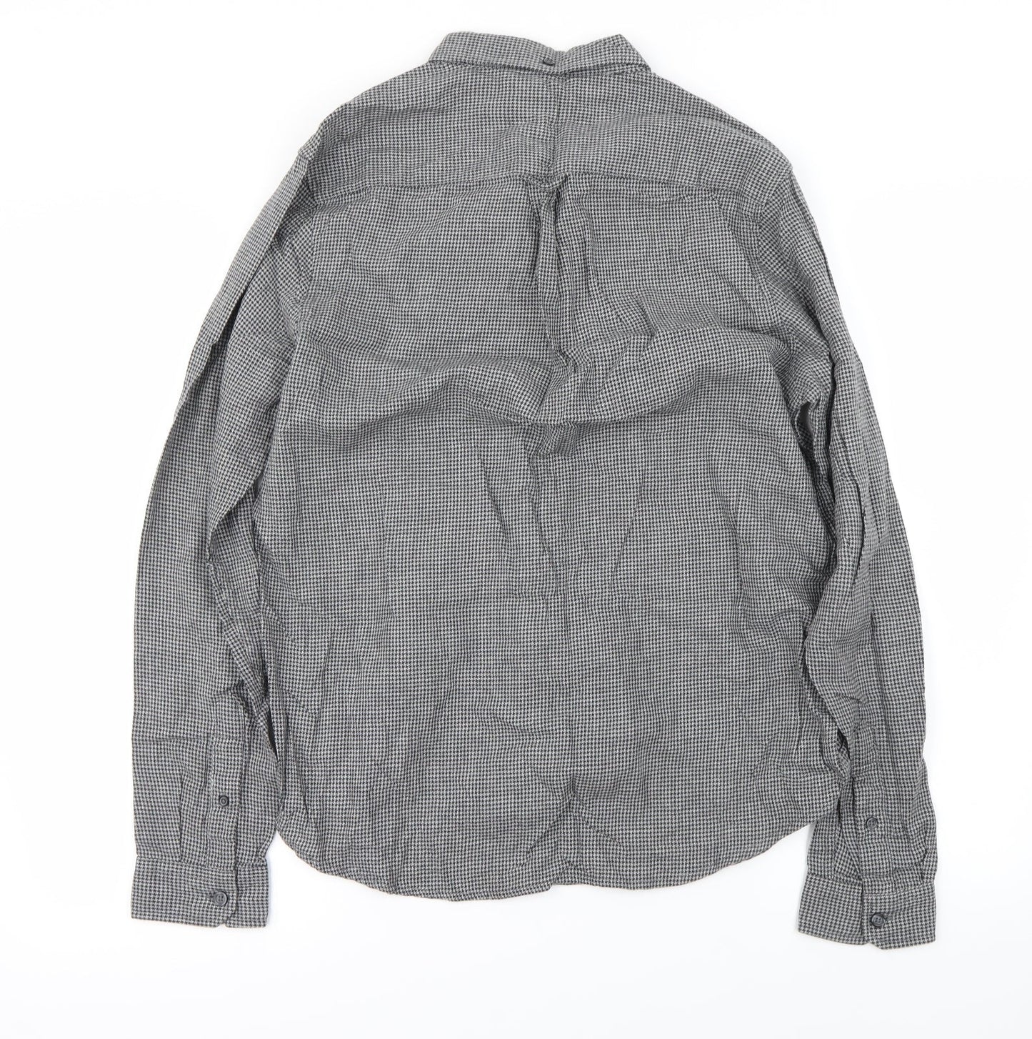 Mens UK Size M Cedar Wood State Grey  Button-Up Long Sleeve Casual Shirt