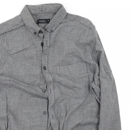 Mens UK Size M Cedar Wood State Grey  Button-Up Long Sleeve Casual Shirt