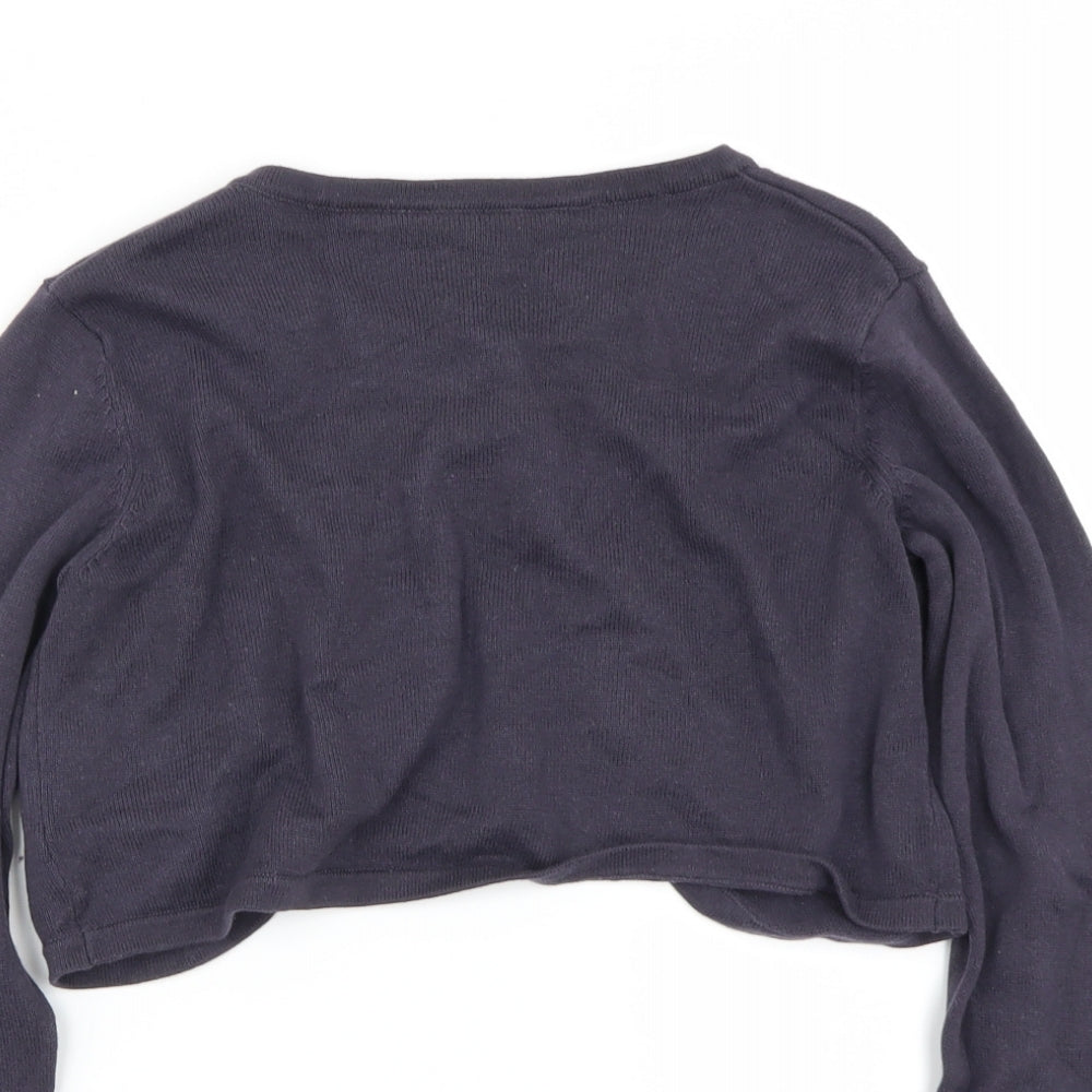 H&M Girls Blue   Cardigan Jumper Size 10-11 Years