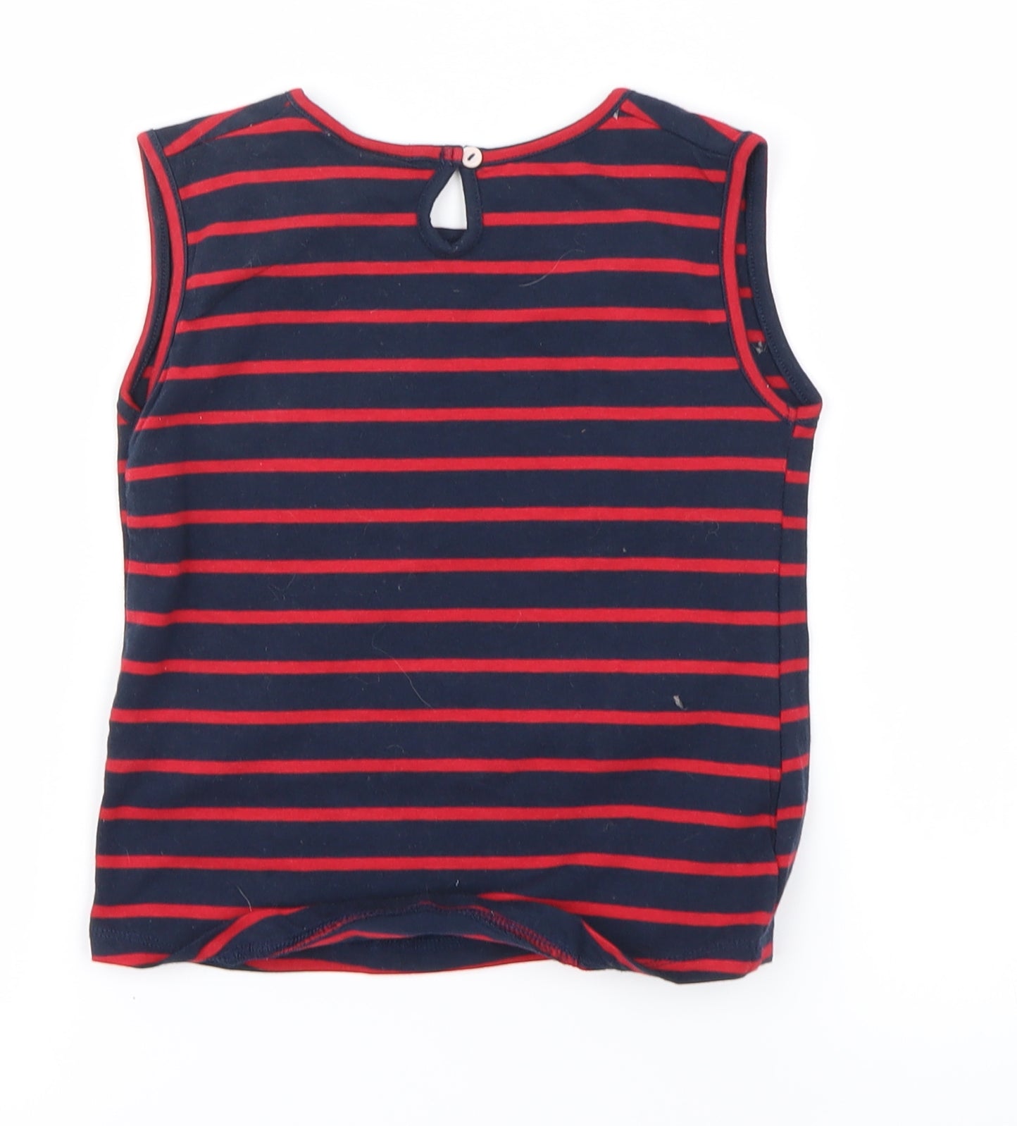 OVS  Girls Blue Striped  Basic T-Shirt Size 2-3 Years