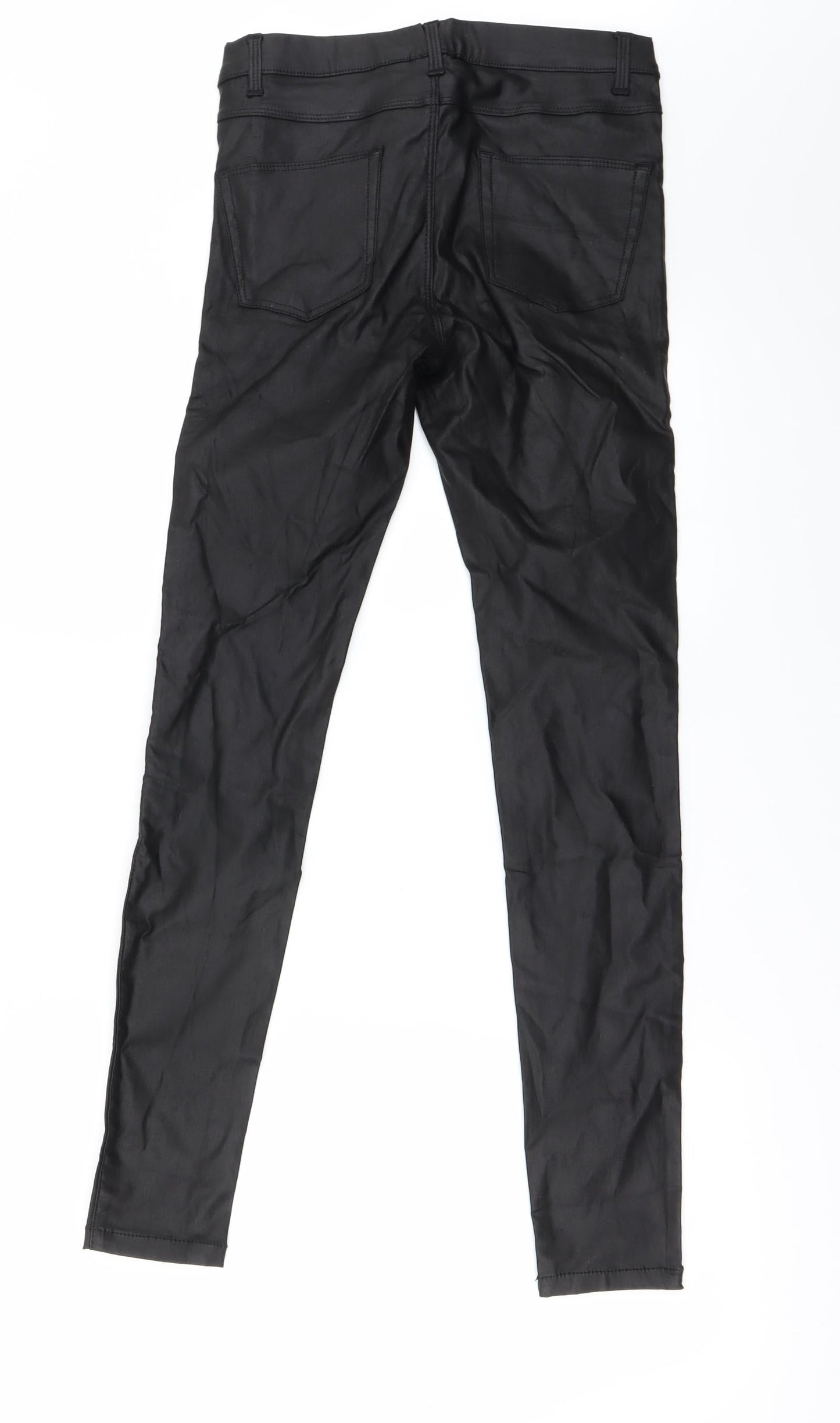Womens UK Size 6 Preworn Regular Fit Mom Black Jeans