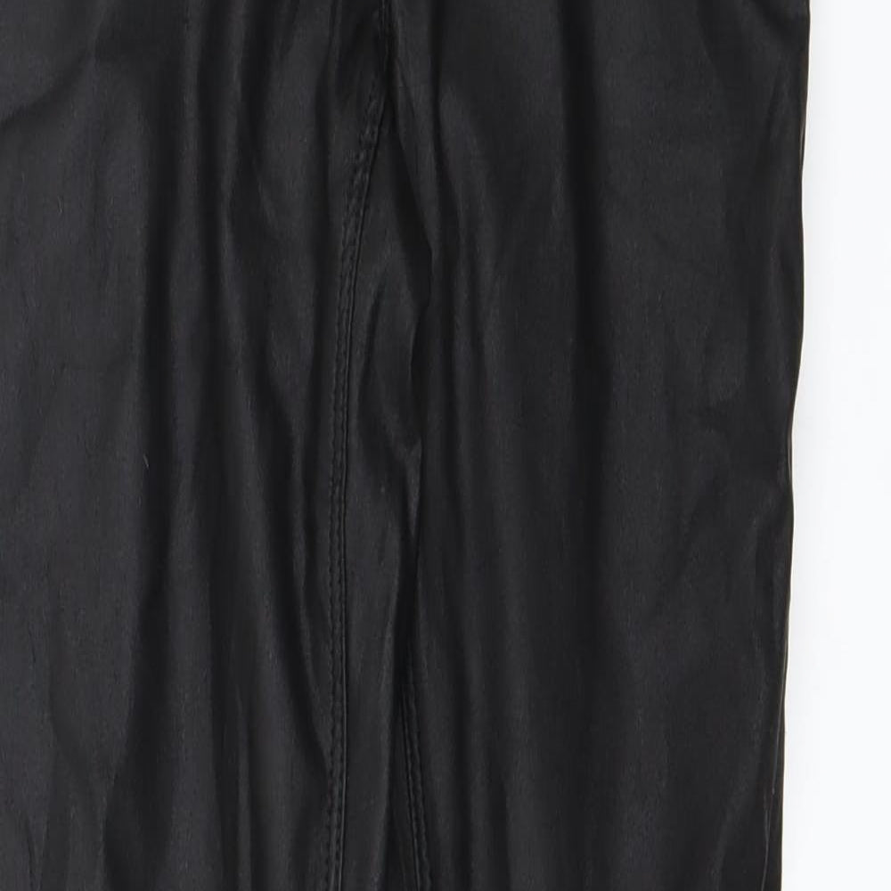 Womens UK Size 6 Preworn Regular Fit Mom Black Jeans