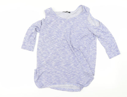 Womens UK Size 8 Select Purple Basic T-Shirt