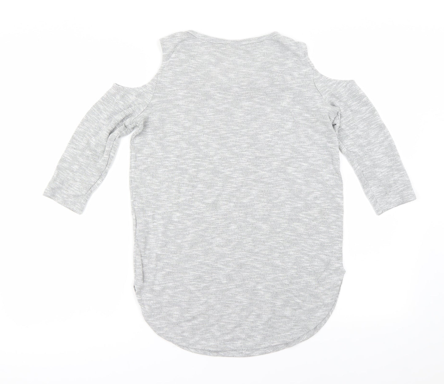 Womens UK Size 8 Select Grey Basic T-Shirt