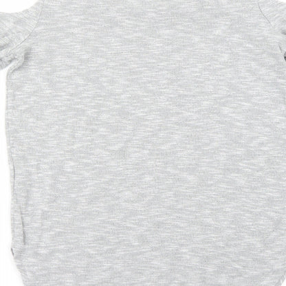 Womens UK Size 8 Select Grey Basic T-Shirt