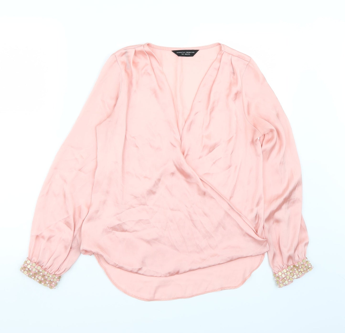Womens UK Size 8 Dorothy Perkins Pink Basic Blouse