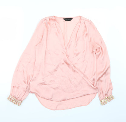 Womens UK Size 8 Dorothy Perkins Pink Basic Blouse