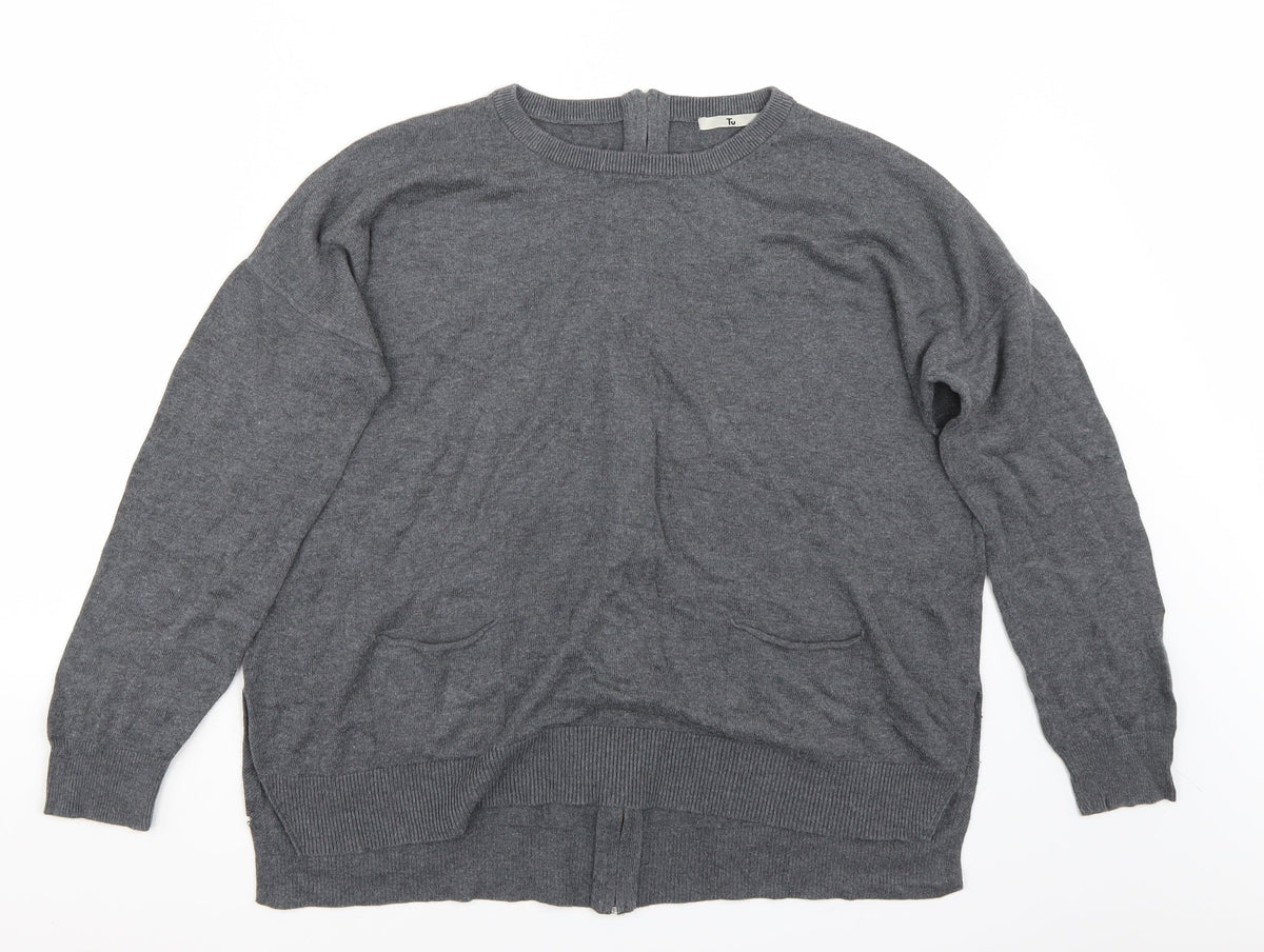 Tu Womens Grey   Pullover Jumper Size 12