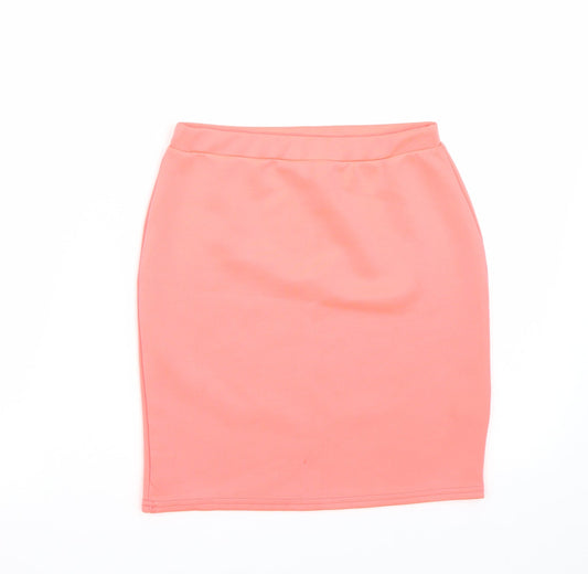 Missguided Womens Pink   A-Line Skirt Size S