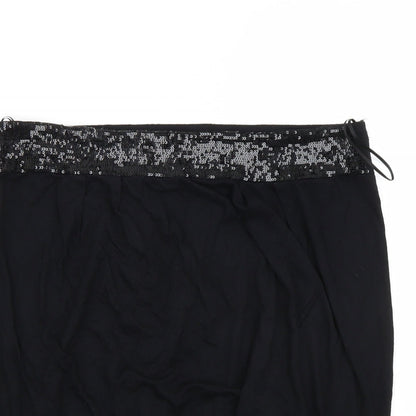 Womens UK Size 14 Topshop Black Basic Tank