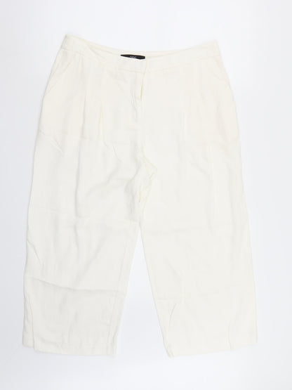 NEXT Womens White   Trousers  Size 12 L23 in