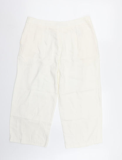 NEXT Womens White   Trousers  Size 12 L23 in