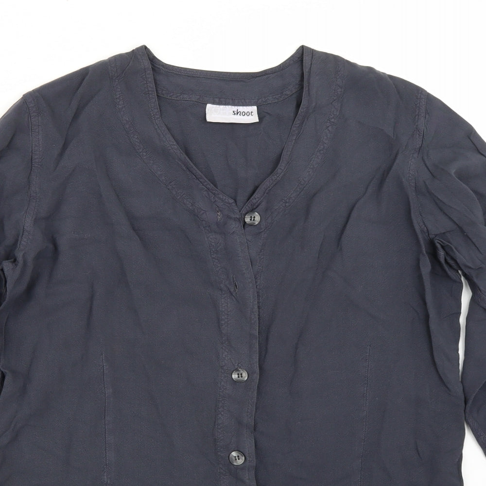 Offshoot Womens Grey   Basic Button-Up Size S