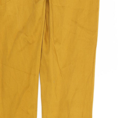 Womens UK Size 32 Preworn Regular Fit Straight Yellow Jeans