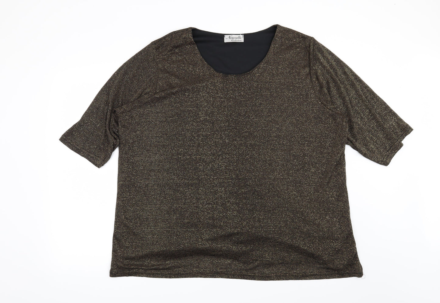 Womens UK Size 26 Preworn Gold Basic Blouse