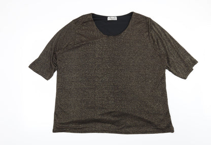 Womens UK Size 26 Preworn Gold Basic Blouse