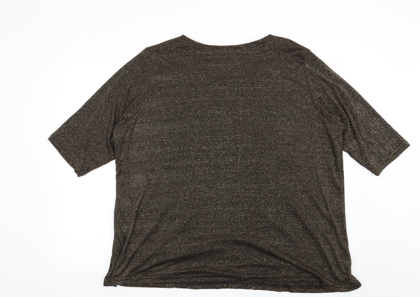 Womens UK Size 26 Preworn Gold Basic Blouse