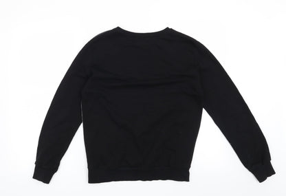 Rebel Boys Black   Pullover Sweatshirt Size 12-13 Years  - Stars and Stripes American flag