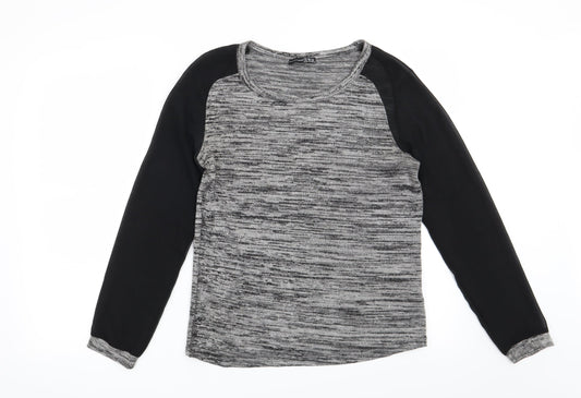Womens UK Size 8 Atmosphere Grey Basic Blouse