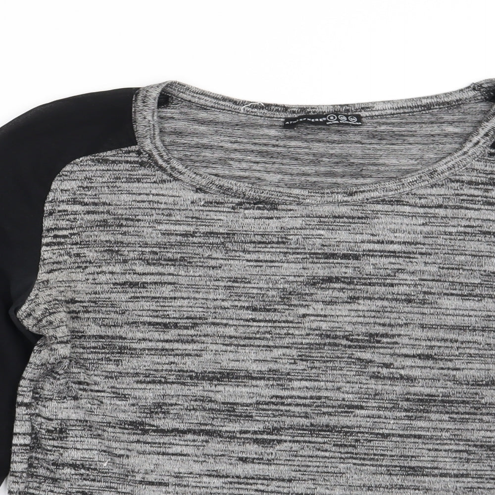 Womens UK Size 8 Atmosphere Grey Basic Blouse