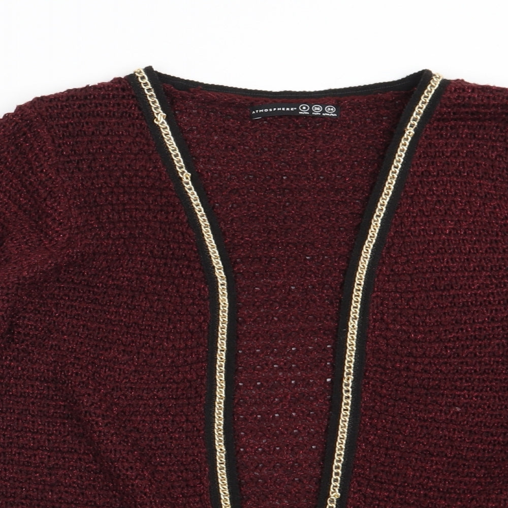 Atmosphere Womens Red   Cardigan Jumper Size 8