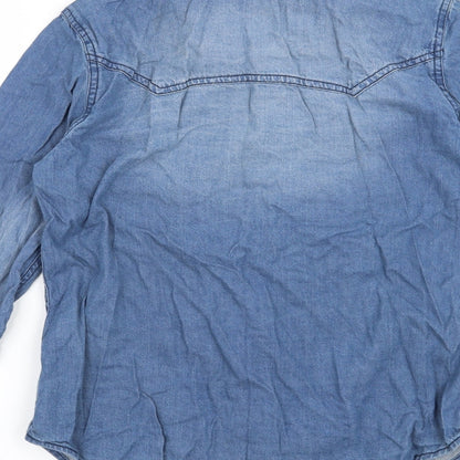 ESMARA Womens Blue   Basic Blouse Size 10