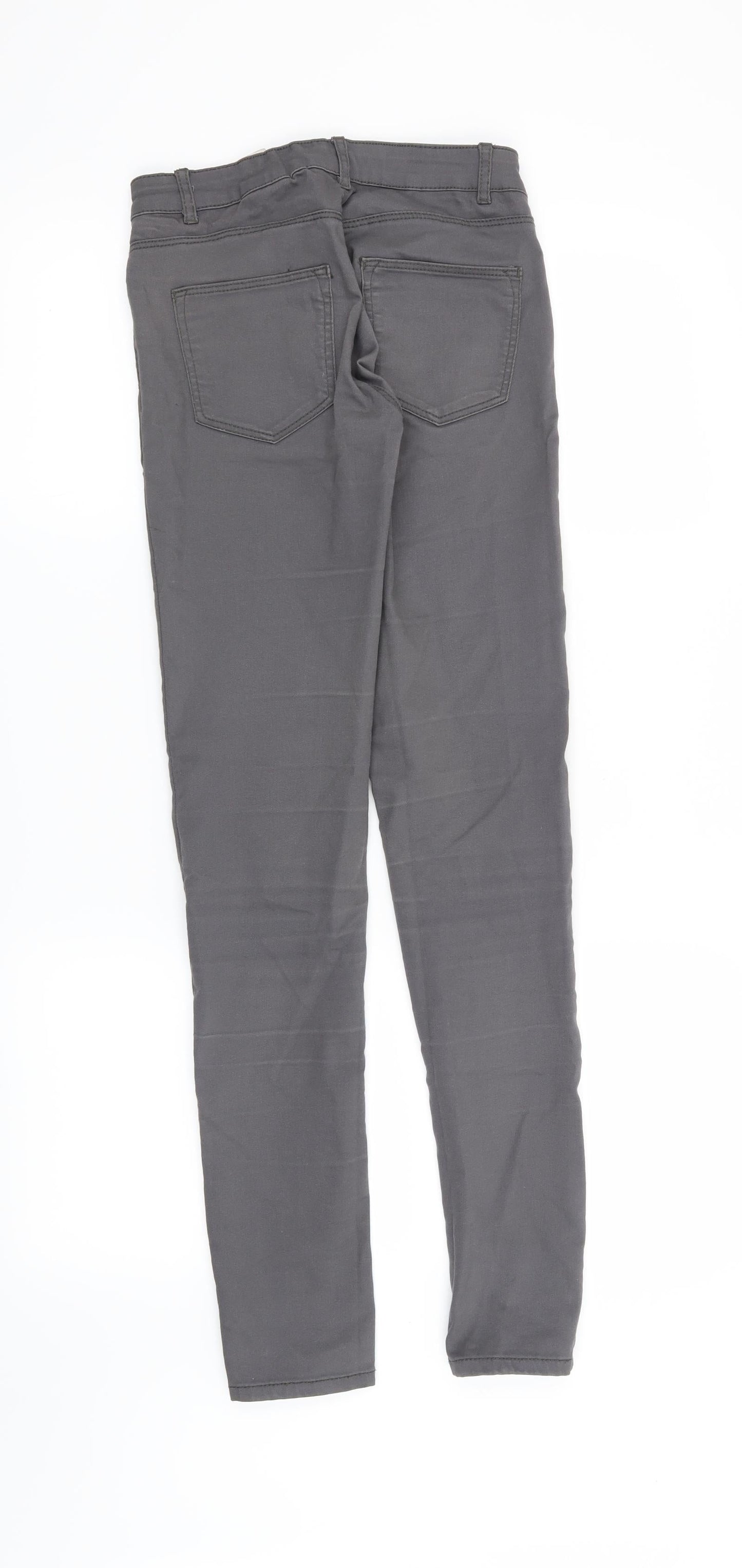Womens UK Size 4 H&M Regular Fit Straight Grey Jeans