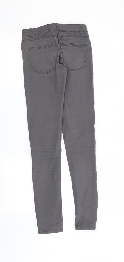 Womens UK Size 4 H&M Regular Fit Straight Grey Jeans