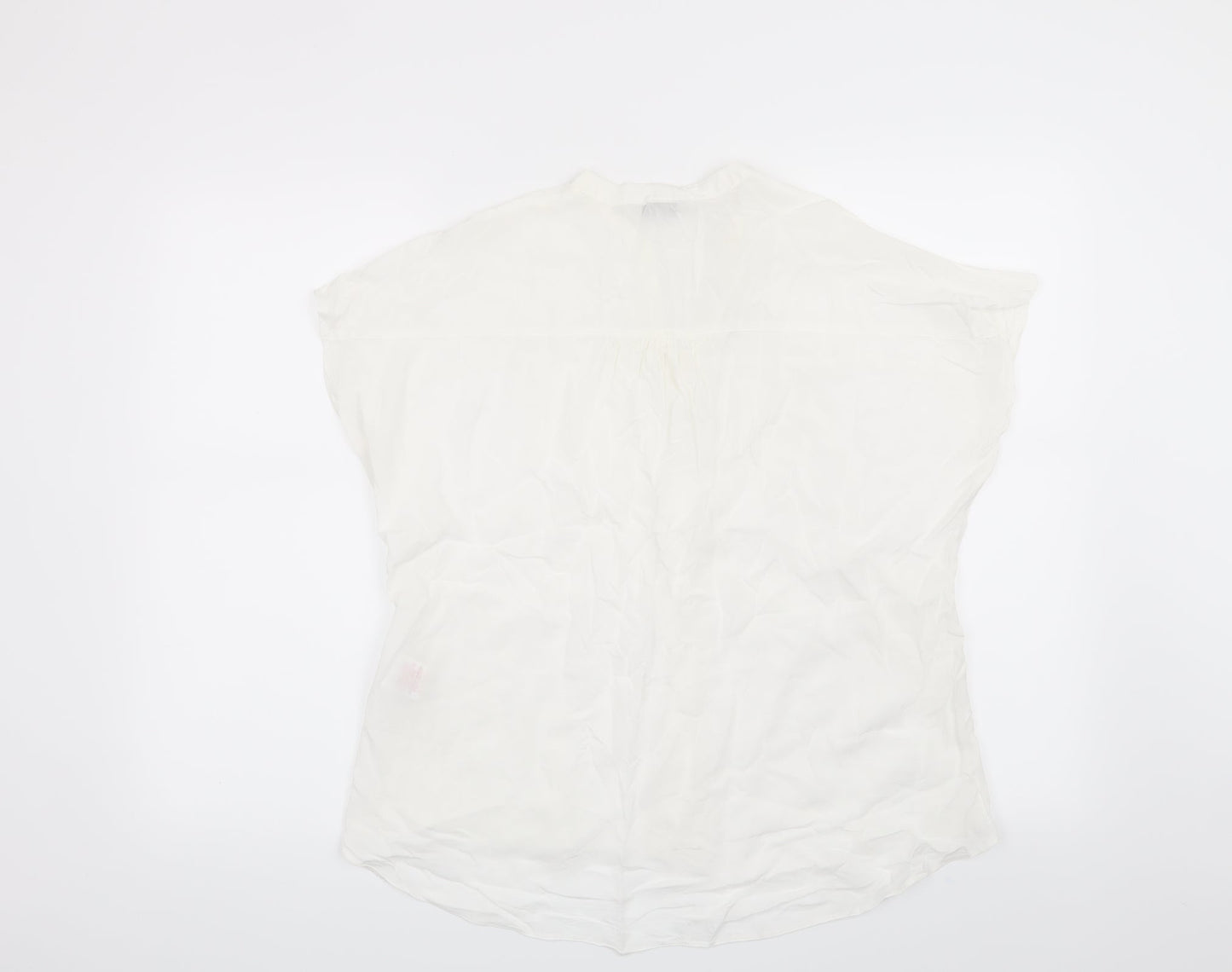Womens UK Size 12 Peacocks White Basic Blouse