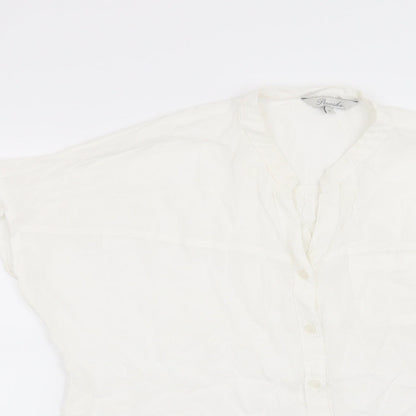 Womens UK Size 12 Peacocks White Basic Blouse