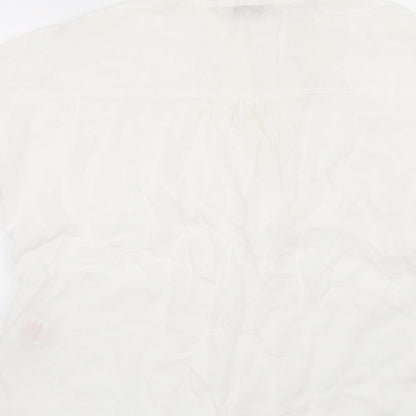 Womens UK Size 12 Peacocks White Basic Blouse