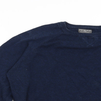 Primark Mens Blue   Pullover Jumper Size L