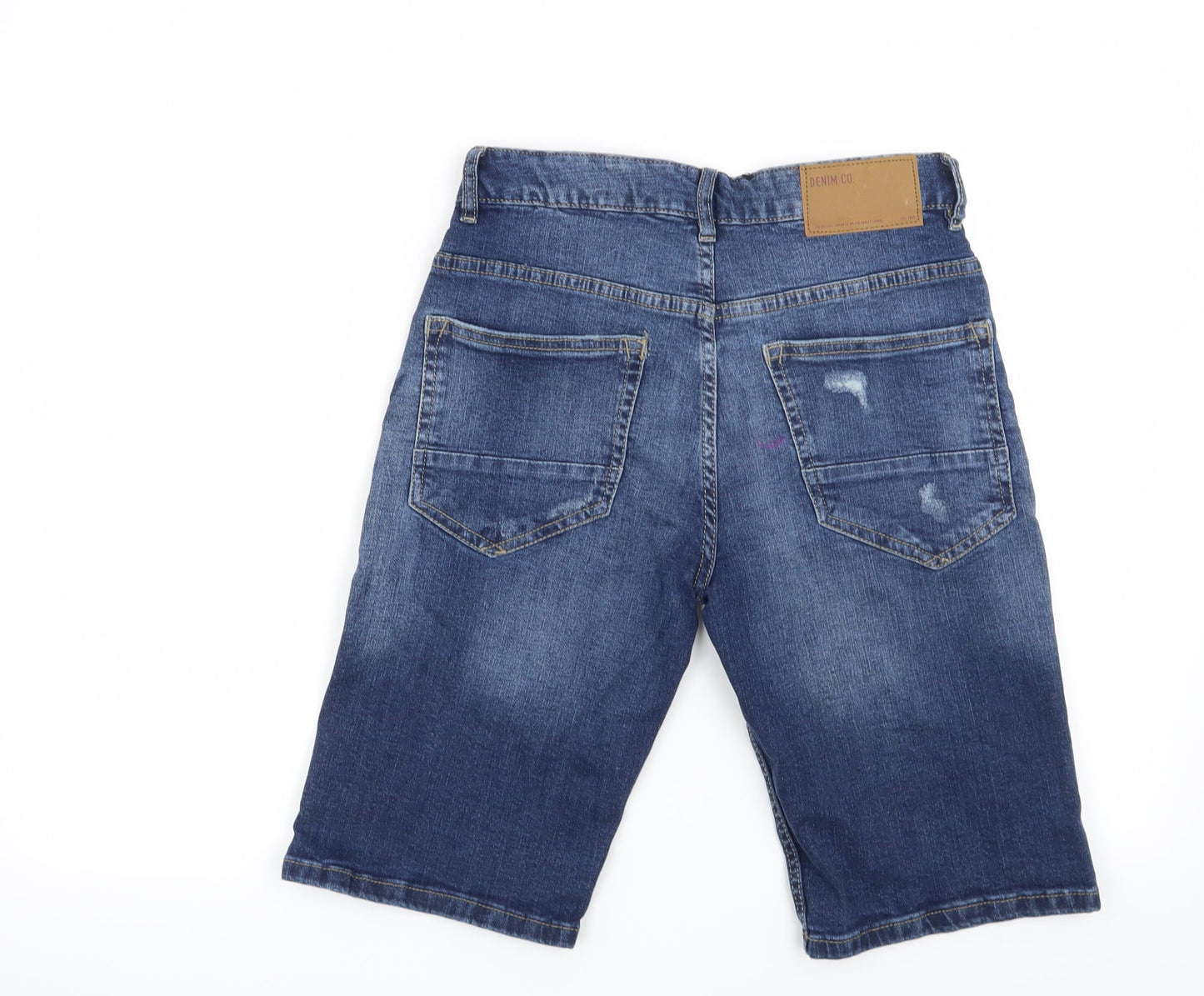 Denim CO Mens Blue   Biker Shorts Size 28 in